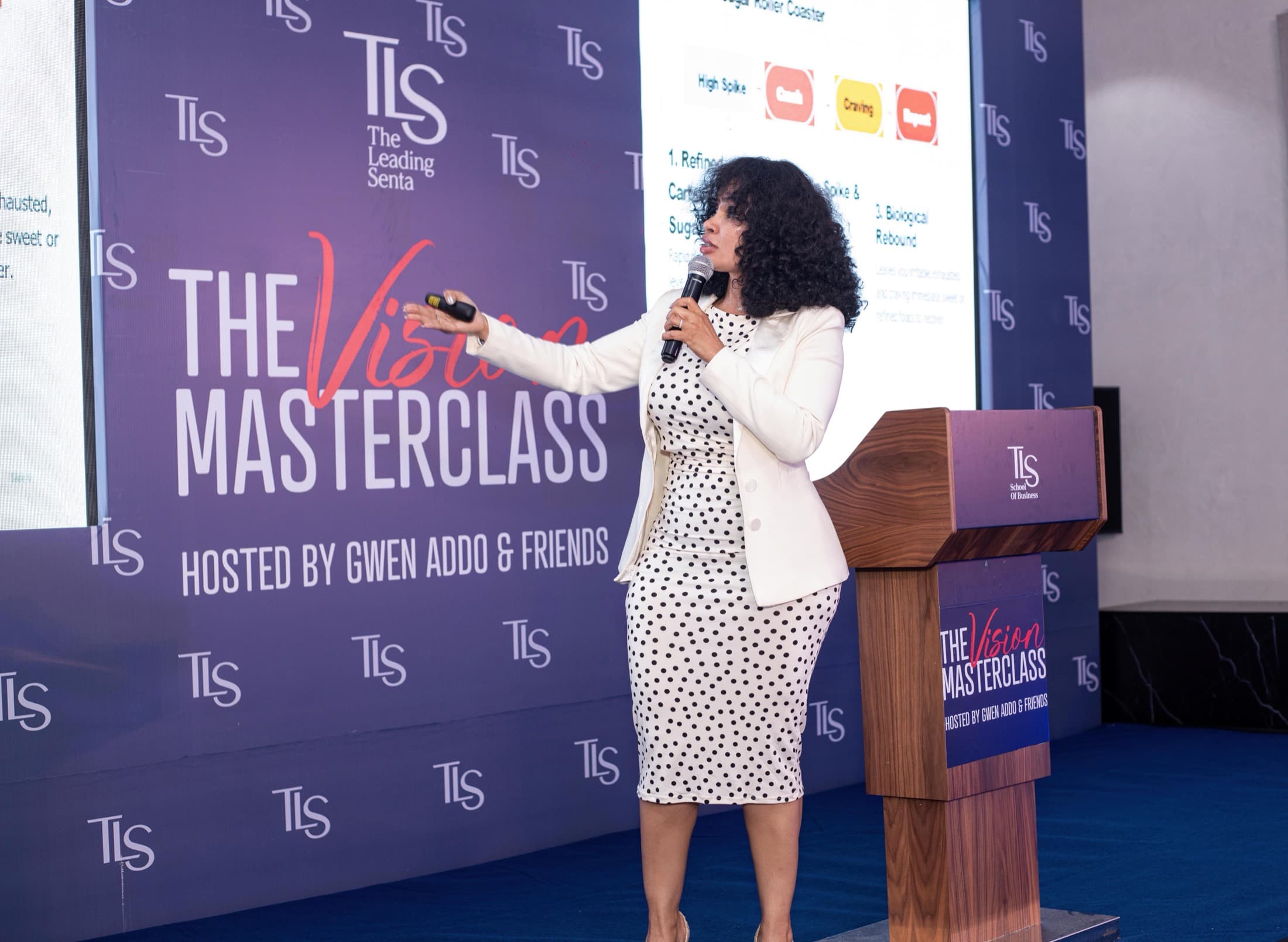Vivian Amegashie speaking at The Character Advantage